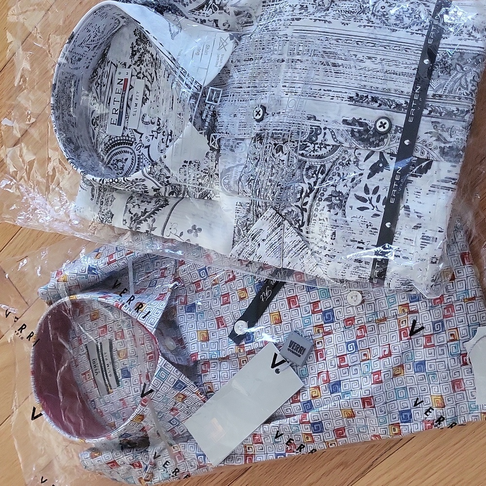 NWT Lot of 2 Short Sleeve Shirt M